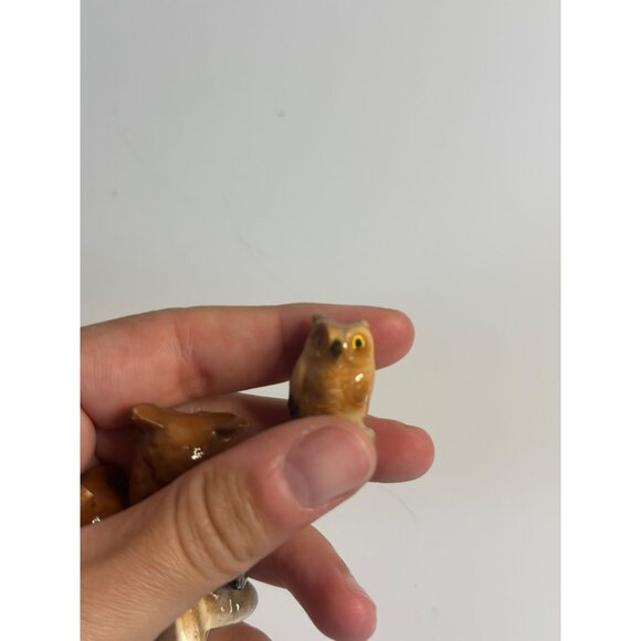 Vintage Set of 3 Porcelain Owl Figurines – Graduated Sizes, 2.25" Collectible - Picture 8 of 8